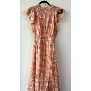 Cleobella Women's Bohemian Ankle Dress Pink Blush Print Size S